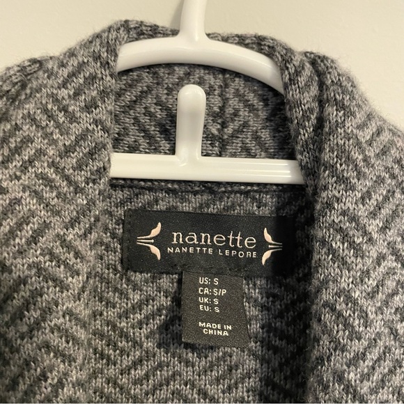 Nanette Lapore Merino Wool Gray Duster Cardigan - Picture 3 of 4
